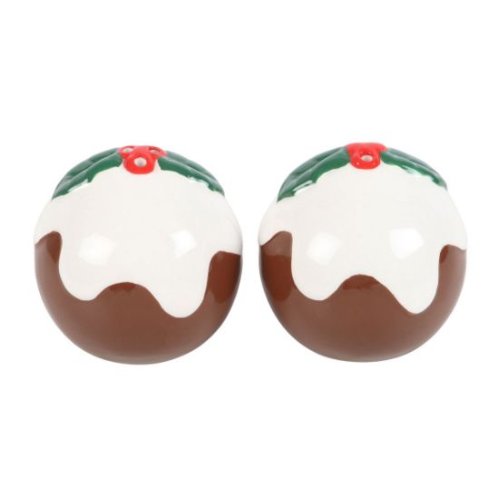 Picture of Christmas Pudding Salt and Pepper Shakers