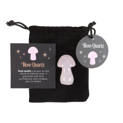 Picture of Magical Rose Quartz Crystal Mushroom 
