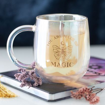 Picture of You Are Made of Magic Iridescent Double Walled Glass Mug