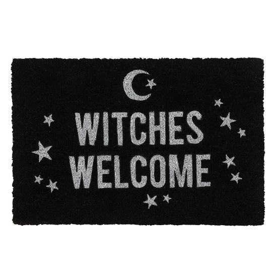 Picture of Black Witches Welcome Doormat