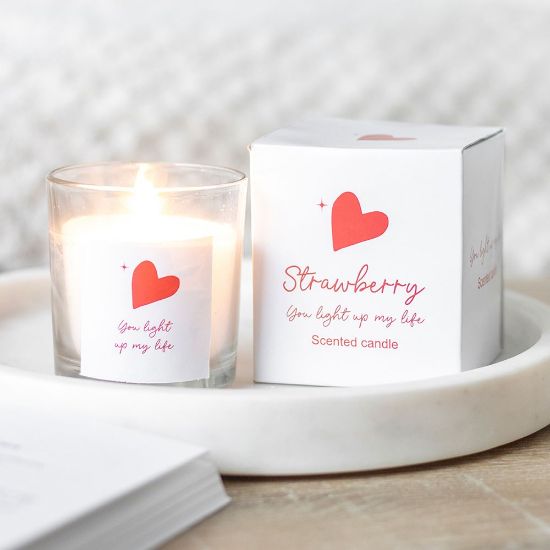 Picture of You Light Up My Life Strawberry Scented Candle