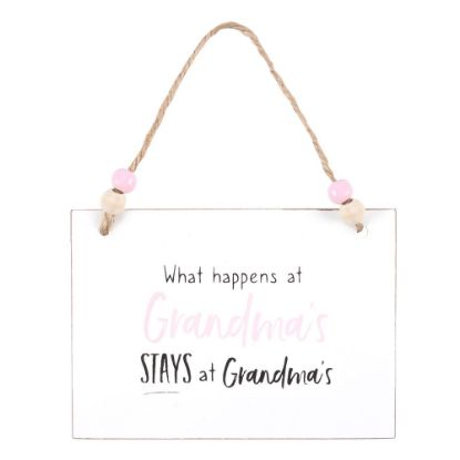 Picture of What Happens at Grandma's Hanging Sign