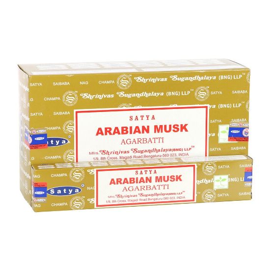 Picture of 12 Packs of Arabian Musk Incense Sticks by Satya