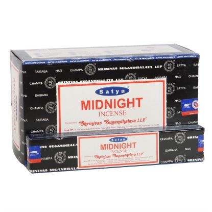 Picture of 12 Packs of Midnight Incense Sticks by Satya