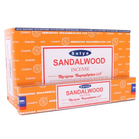 Picture of 12 Packs of Sandalwood Incense Sticks by Satya