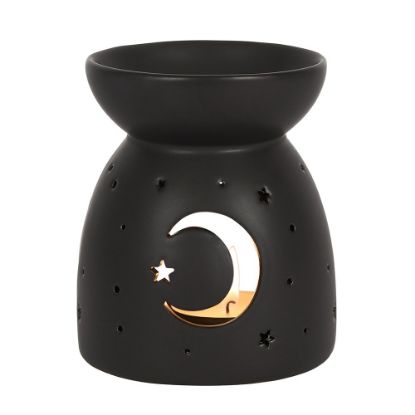 Picture of Black Mystical Moon Cut Out Oil Burner