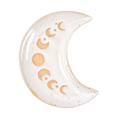 Picture of 12cm Moon Phase Crescent Ceramic Trinket Tray