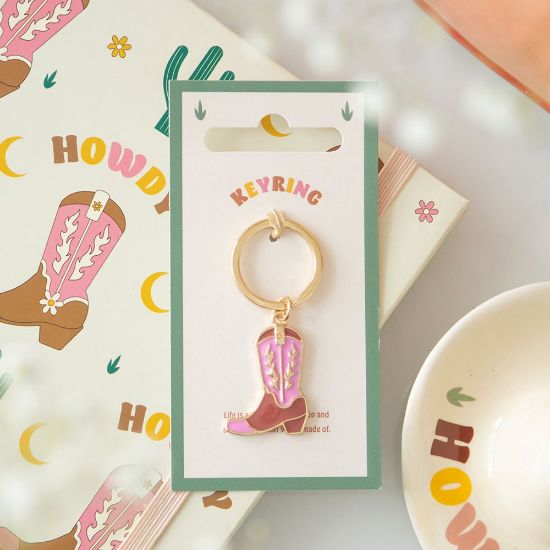 Picture of Pink Cowboy Boot Keyring