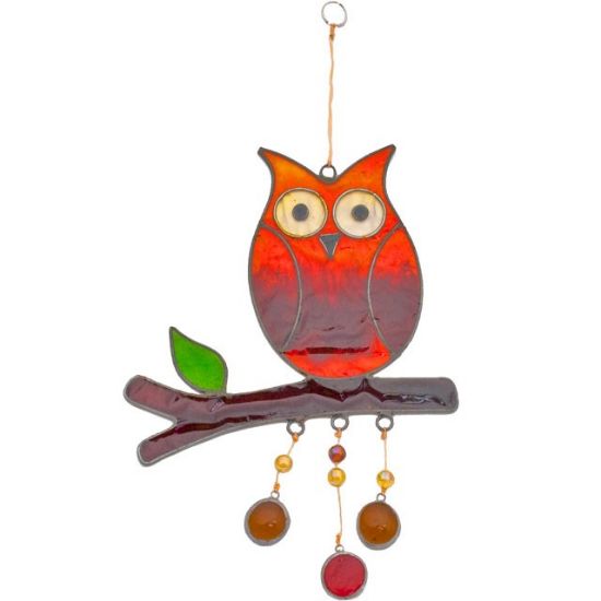 Picture of Owl On A Branch Suncatcher