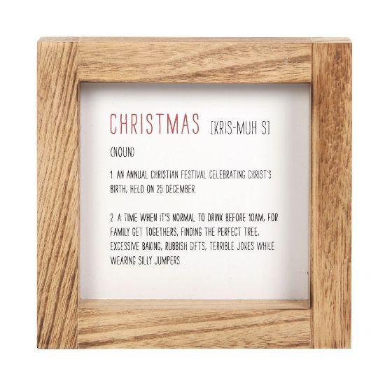Picture of Christmas Definition Wooden Sign