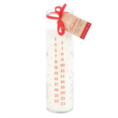 Picture of White Vanilla Advent Tube Candle