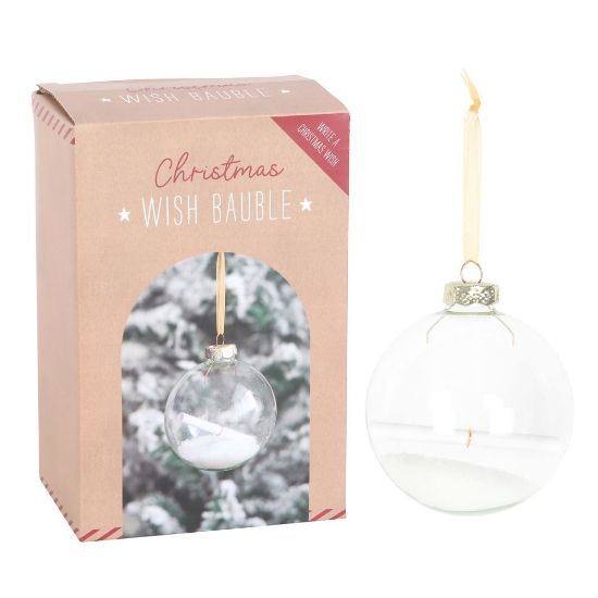 Picture of Christmas Wish Hanging Glass Bauble 