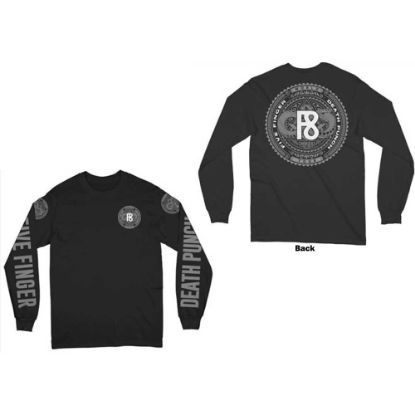 Picture of Five Finger Death Punch Unisex Long Sleeve T-Shirt: F8 World Tour 2020 Back & Sleeve Print