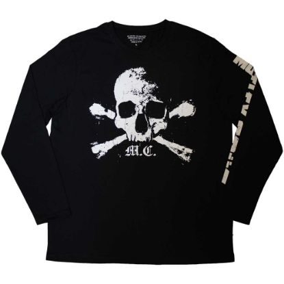 Picture of Motley Crue Unisex Long Sleeve T-Shirt: Orbit Skull Sleeve Print