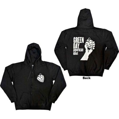 Picture of Green Day Unisex Zipped Hoodie: American Idiot The Musical Back Print