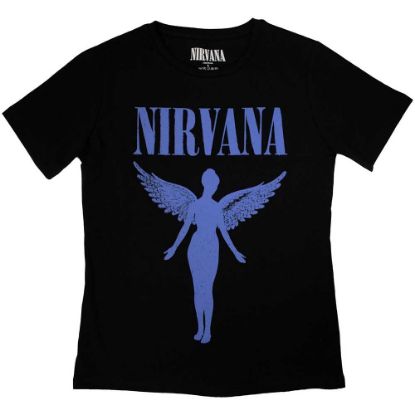 Picture of Nirvana Ladies T-Shirt: Angelic Blue Mono