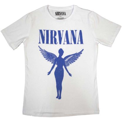 Picture of Nirvana Ladies T-Shirt: Angelic Blue Mono