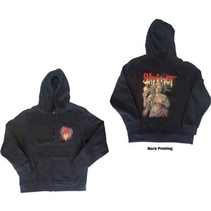 Picture of Slipknot Unisex Zipped Hoodie: Burn Me Away Back Print