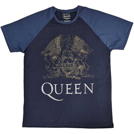 Picture of Queen Unisex Raglan T-Shirt: Crest