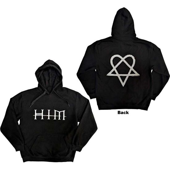 Picture of HIM Unisex Pullover Hoodie: Logo Back Print