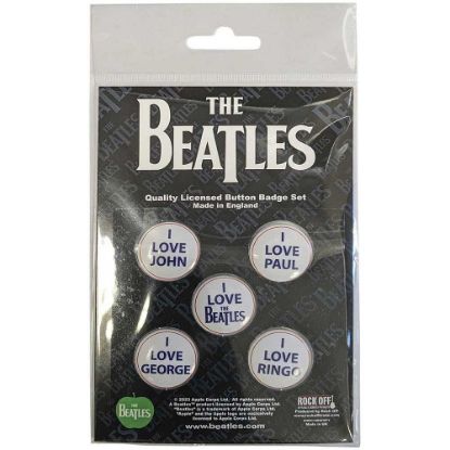 Picture of The Beatles Button Badge Pack: I Love The Beatles