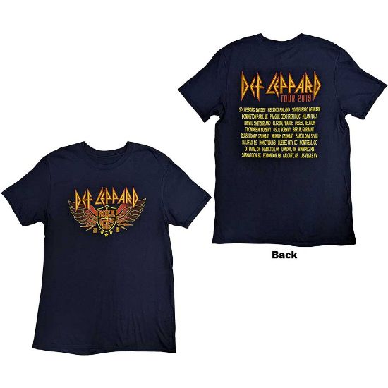 Picture of Def Leppard Unisex T-Shirt: Rock Of Ages Tour 2019 Ex-Tour Back Print