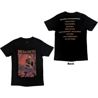 Picture of Megadeth Unisex T-Shirt: Peace Sells Album Cover Back Print