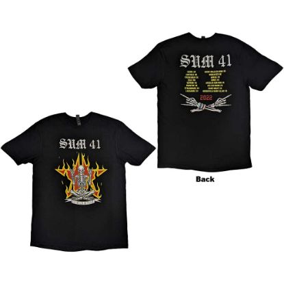 Picture of Sum 41 Unisex T-Shirt: AKNF Skeleton European Tour 2022 Ex-Tour Back Print