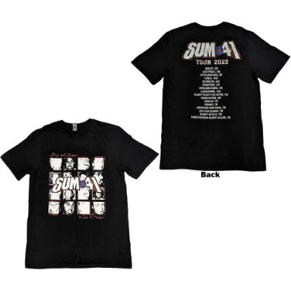Picture of Sum 41 Unisex T-Shirt: AKNF Grid European Tour 2022 Ex-Tour Back Print