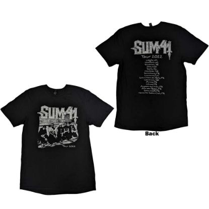 Picture of Sum 41 Unisex T-Shirt: Band Photo European Tour 2022 Ex-Tour Back Print (Small)