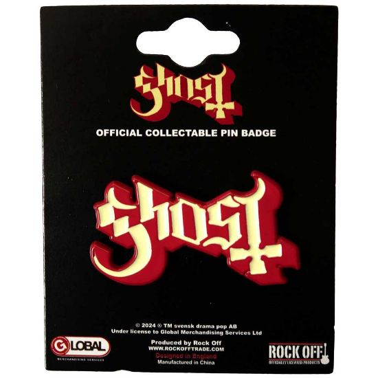 Picture of Ghost Pin Badge: Logo Red Shadow