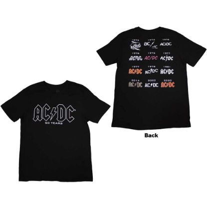 Picture of AC/DC Unisex T-Shirt: Logo History Back Print