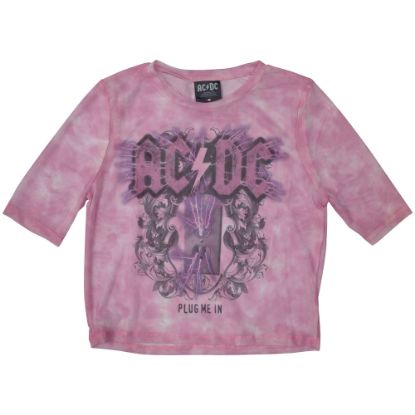 Picture of AC/DC Ladies Crop Top: Plug Me In Mesh