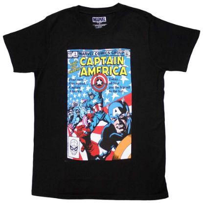 Picture of Marvel Comics Unisex T-Shirt: Many Captain Americas Comic Cover