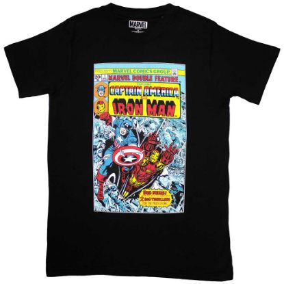 Picture of Marvel Comics Unisex T-Shirt: Captain America & Iron Man Comic Cover