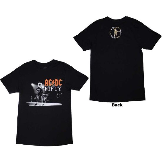 Picture of AC/DC Unisex T-Shirt: On Stage Fifty Back Print