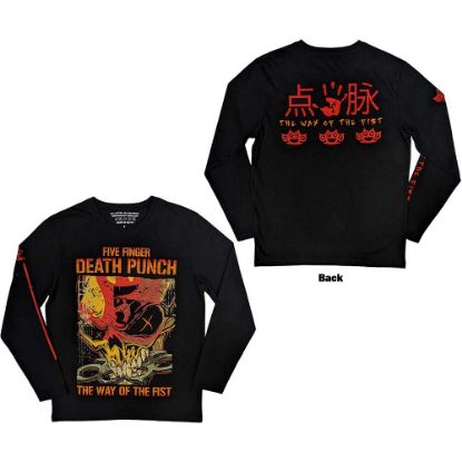 Picture of Five Finger Death Punch Unisex Long Sleeve T-Shirt: The Way Of The Fist Back & Sleeve Print