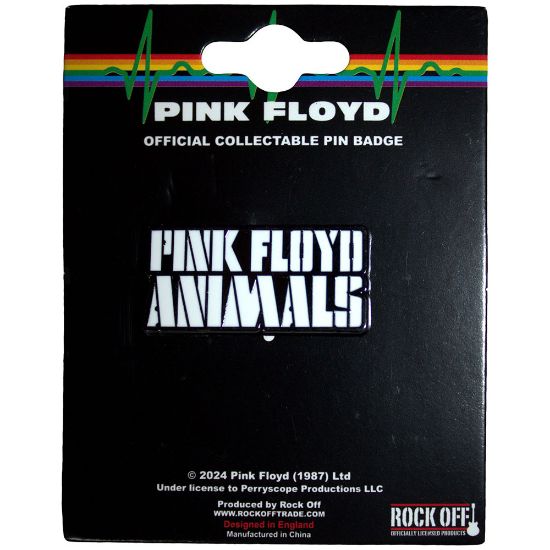 Picture of Pink Floyd Pin Badge: Animals Mono Text Logo