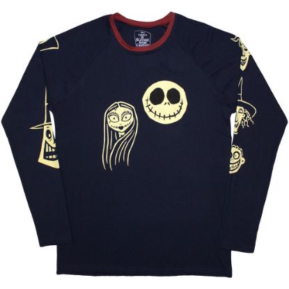 Picture of The Nightmare Before Christmas Unisex Long Sleeve T-Shirt: Faces AOP Embellished