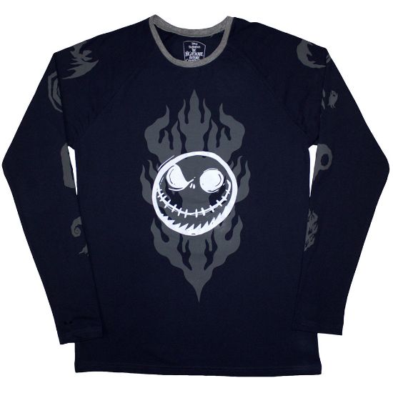 Picture of The Nightmare Before Christmas Unisex Long Sleeve T-Shirt: Flaming Jack Embellished