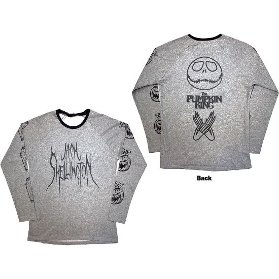 Picture of The Nightmare Before Christmas Unisex Long Sleeve T-Shirt: Pumpkin King Back Print