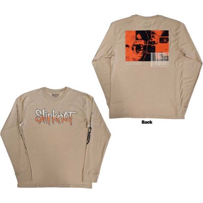 Picture of Slipknot Unisex Long Sleeve T-Shirt: The End, So Far Logo Barcode Back & Sleeve Print