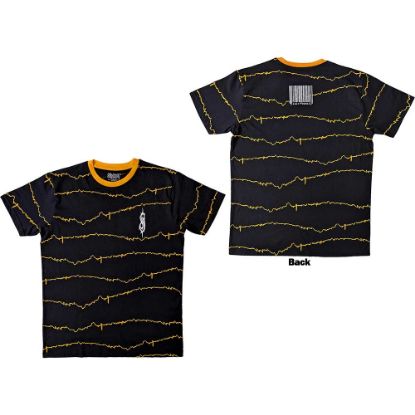 Picture of Slipknot Unisex Ringer T-Shirt: The End, So Far Tribal-S & Barcode Ringer Back Print