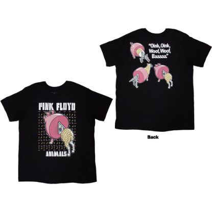 Picture of Pink Floyd Unisex T-Shirt: Animals Cartoons Back Print