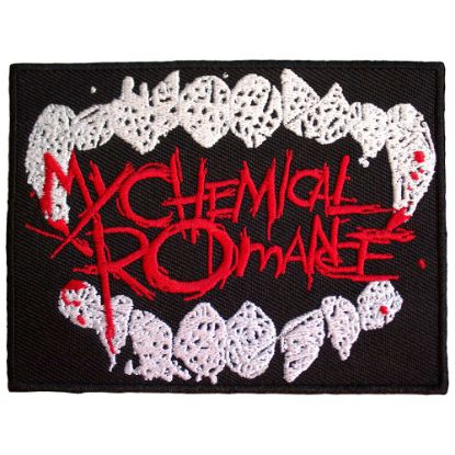 Picture of My Chemical Romance Woven Patch: The Black Parade Logo Fangs (Standard) 