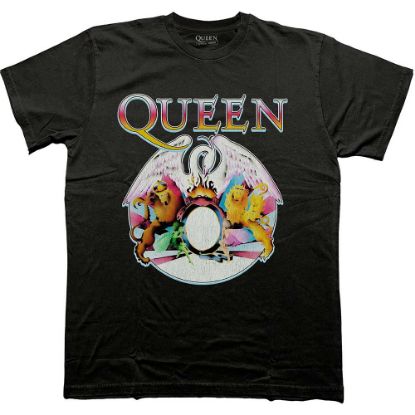 Picture of Queen Unisex T-Shirt: Multi Colour Crest