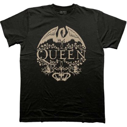 Picture of Queen Unisex T-Shirt: Floral Crest Mono