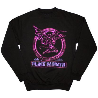 Picture of Black Sabbath Unisex Sweatshirt: Neon Pink Henry Oversized