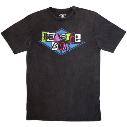 Picture of The Beastie Boys Unisex Stone Wash T-Shirt: Multicolour Logo