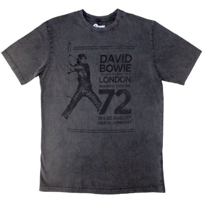 Picture of David Bowie Unisex Stone Wash T-Shirt: Rainbow Theatre